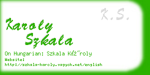 karoly szkala business card